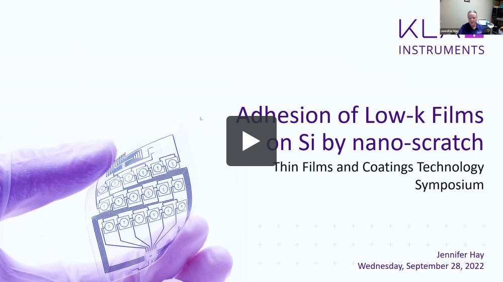 Thin Films & Coatings Technology Asia Symposium: Adhesion of Low-k ...