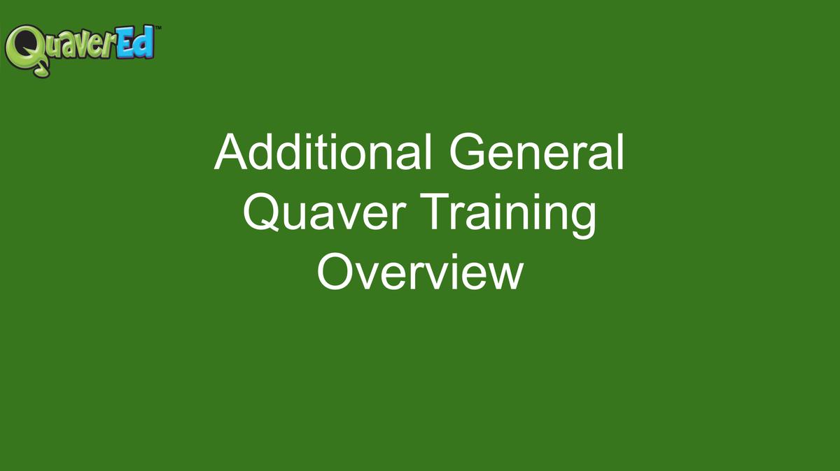 Quaver Video Part 2