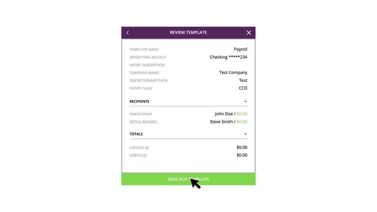 Managing ACH Batch Templates