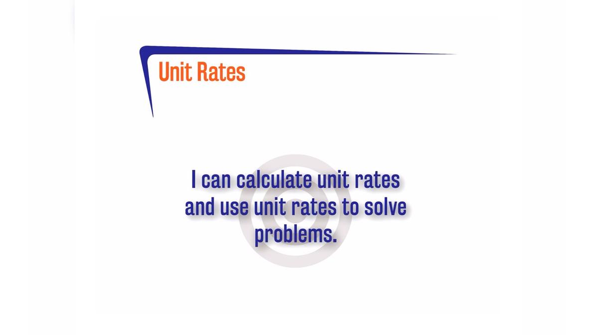 OR 2.1.2 Unit Rates