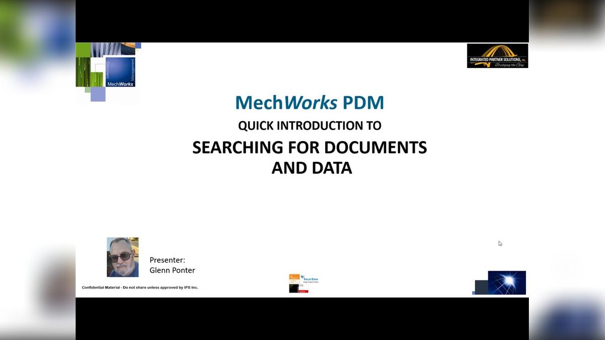 Introduction of MechWorks PDM’s multiple utilities for quickly Searching for managed documents.