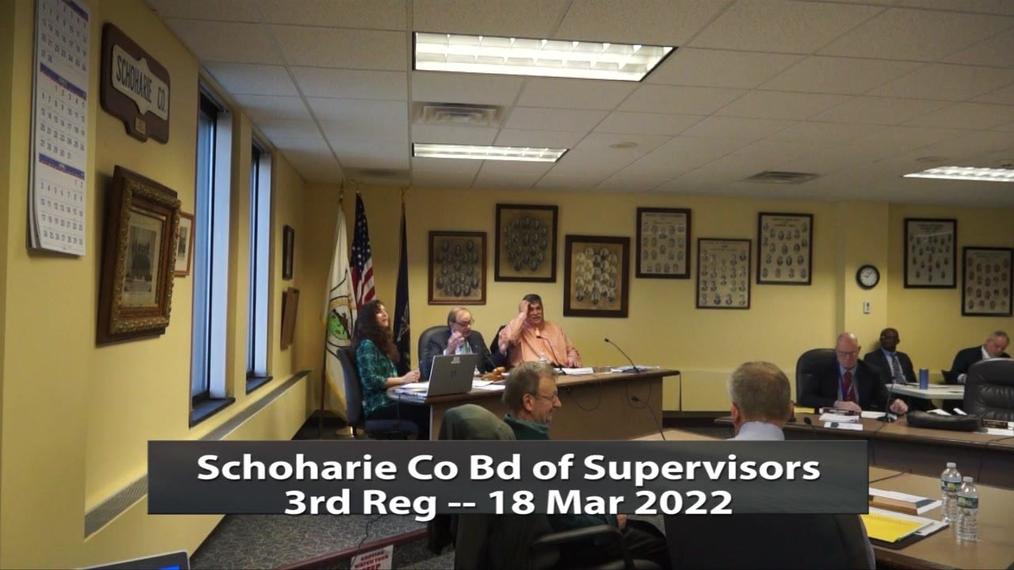 Schoharie Co Bd of Supervisors Reg -- 18 Mar 2022