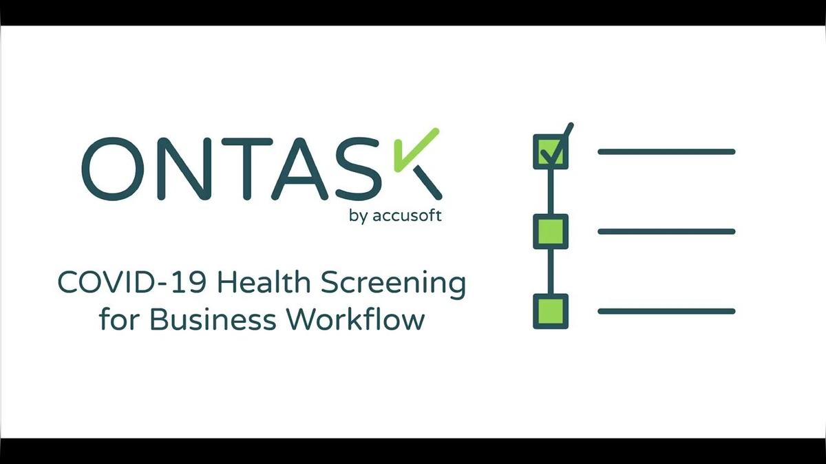 COVID-19 Workplace Health Screening Workflow
