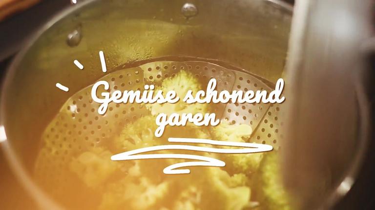 Gemüse schonend garen