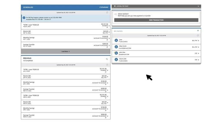 Move Money: Managing Payees