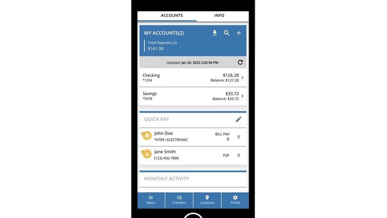 Mobile Banking Interface