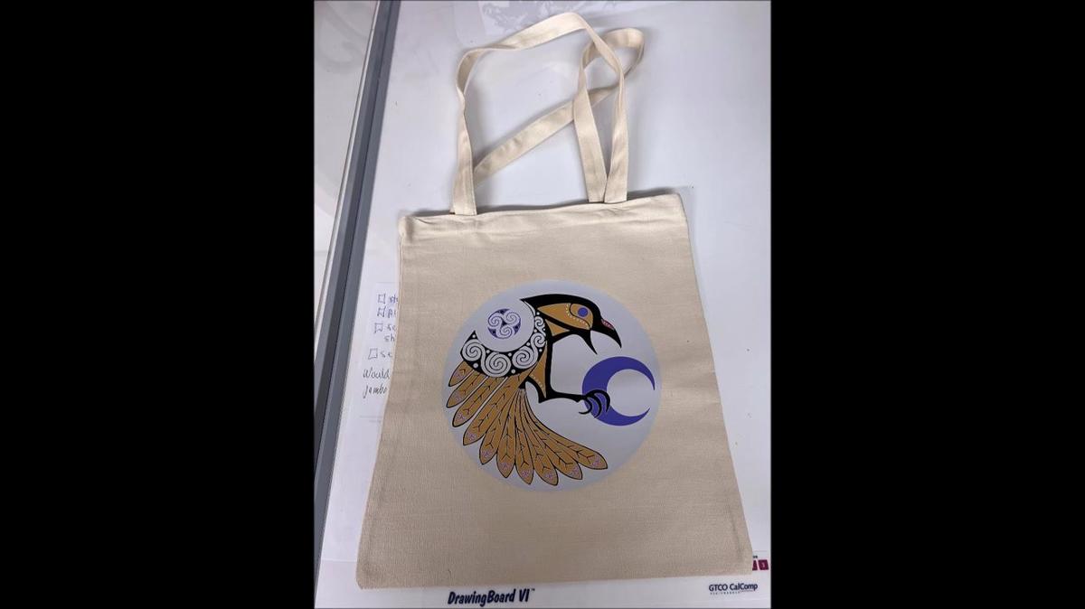 Traced out this celtic crow diagram for a tote bag