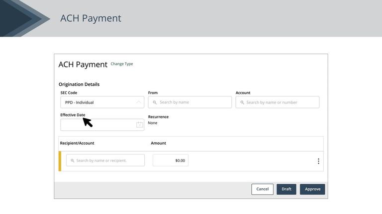 Creating an ACH Payment
