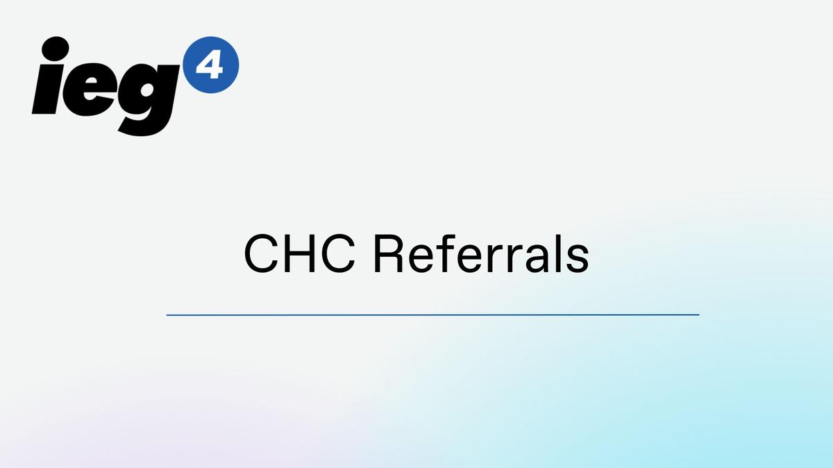 Introduction: CHC Referrals