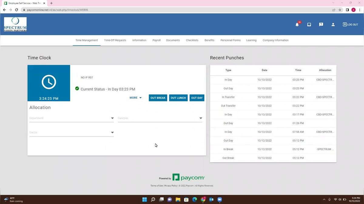 Paycom - When and how to use Transfer