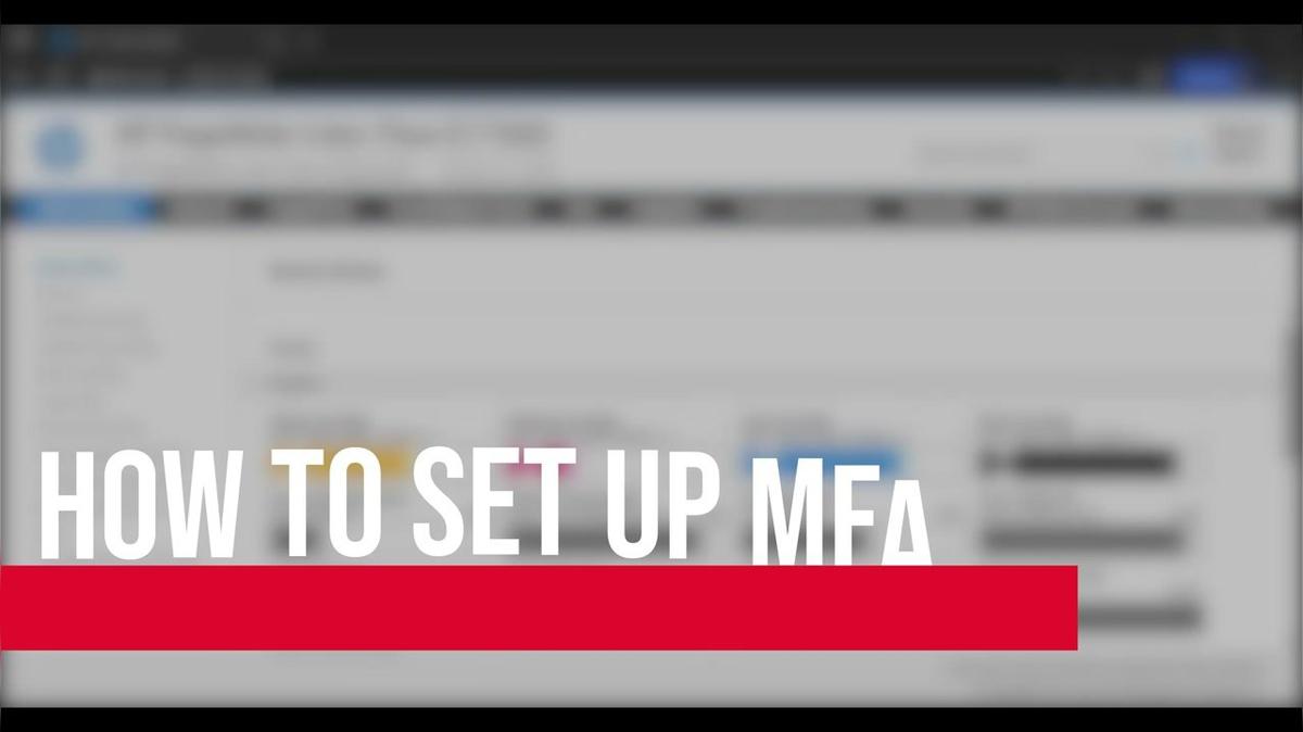 MFA Setup for HP Devices