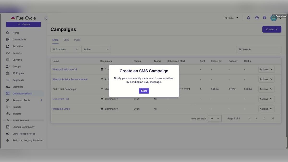 Create an SMS Campaign