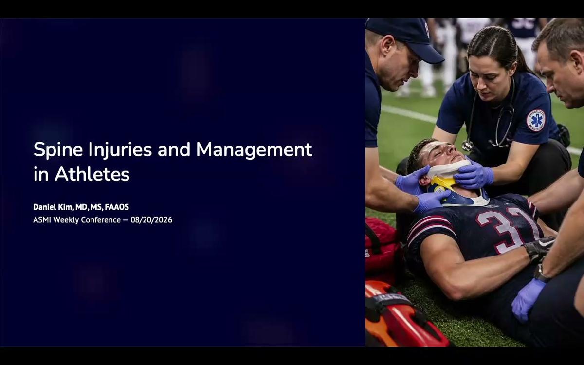 Spine Injuries &amp; Management in Athletes
