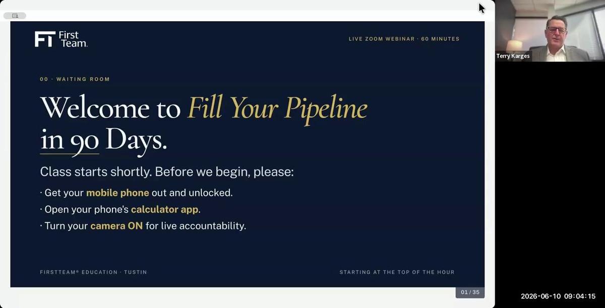 Pipeline Ignition: 90 Days to Yes with Terry Karges (6-10-26)