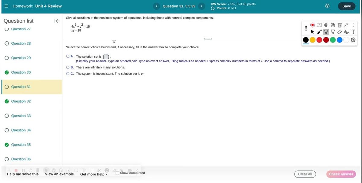 Math 1050 Test Review 4 #31