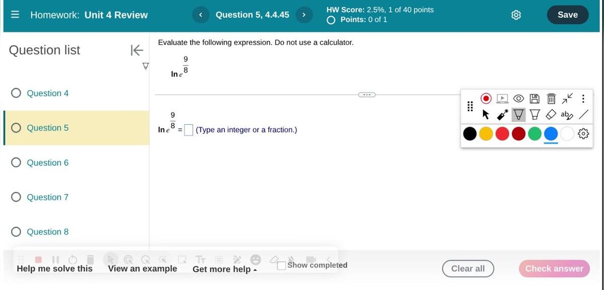 Math 1050 Unit 4 Review #5