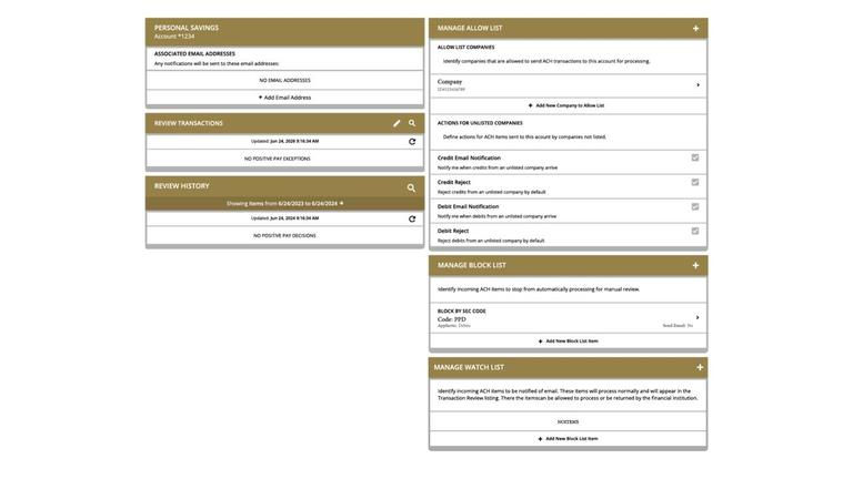 Filters - Watch List