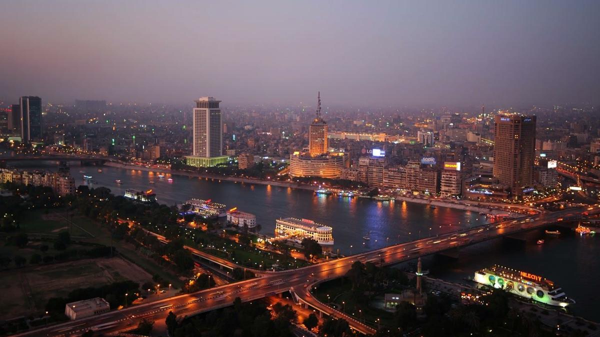 Cairo City View Night Timelapse