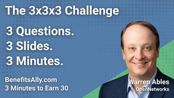 OpenNetworks - 3x3x3 Challenge with Warren Ables