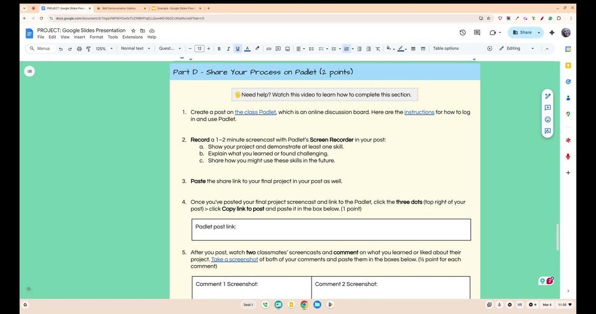 Share Your Process on Padlet Overview Video - Business Office Specialist
