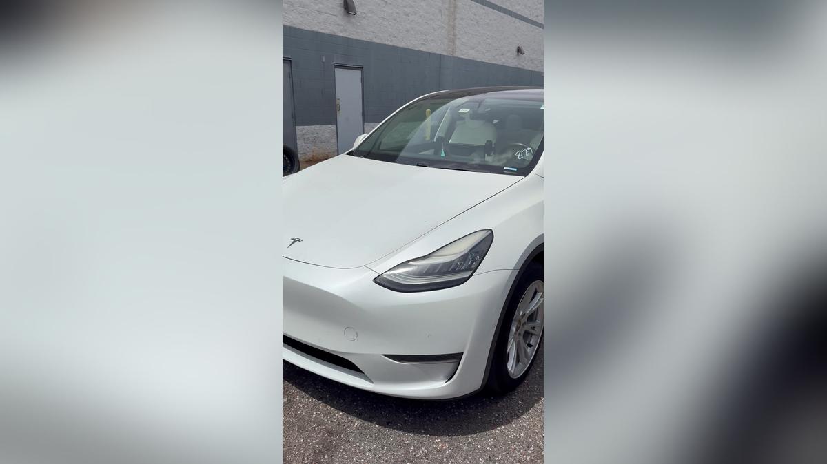 White Tesla