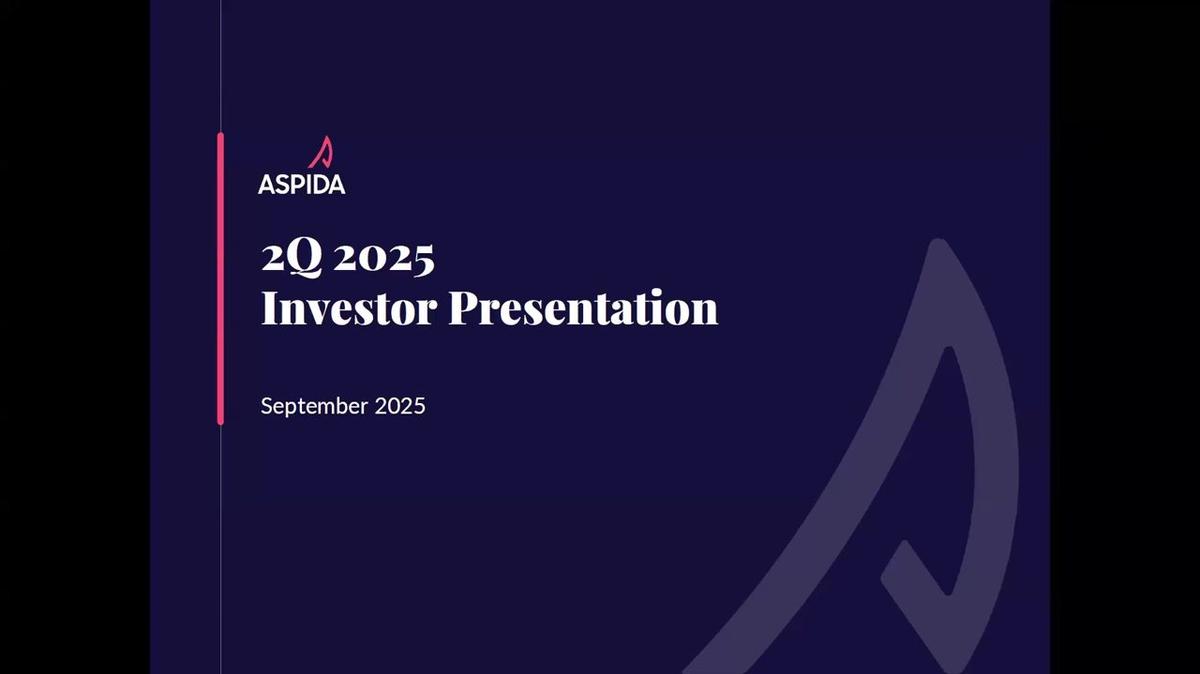 Aspida | 2Q 2025 Update Call