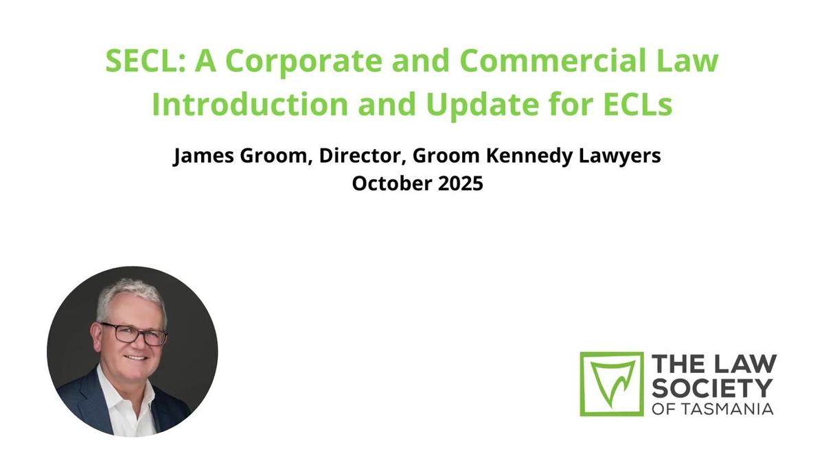 SECL: A Corporate and Commercial Law Introduction and Update for ECLs