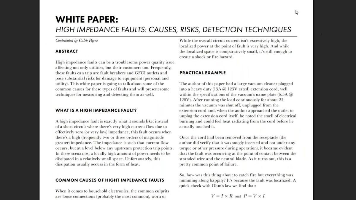 PMI WP 395 Ask-a-Pro Webinar High Impedance Faults Causes, Risks, Detection Techniques