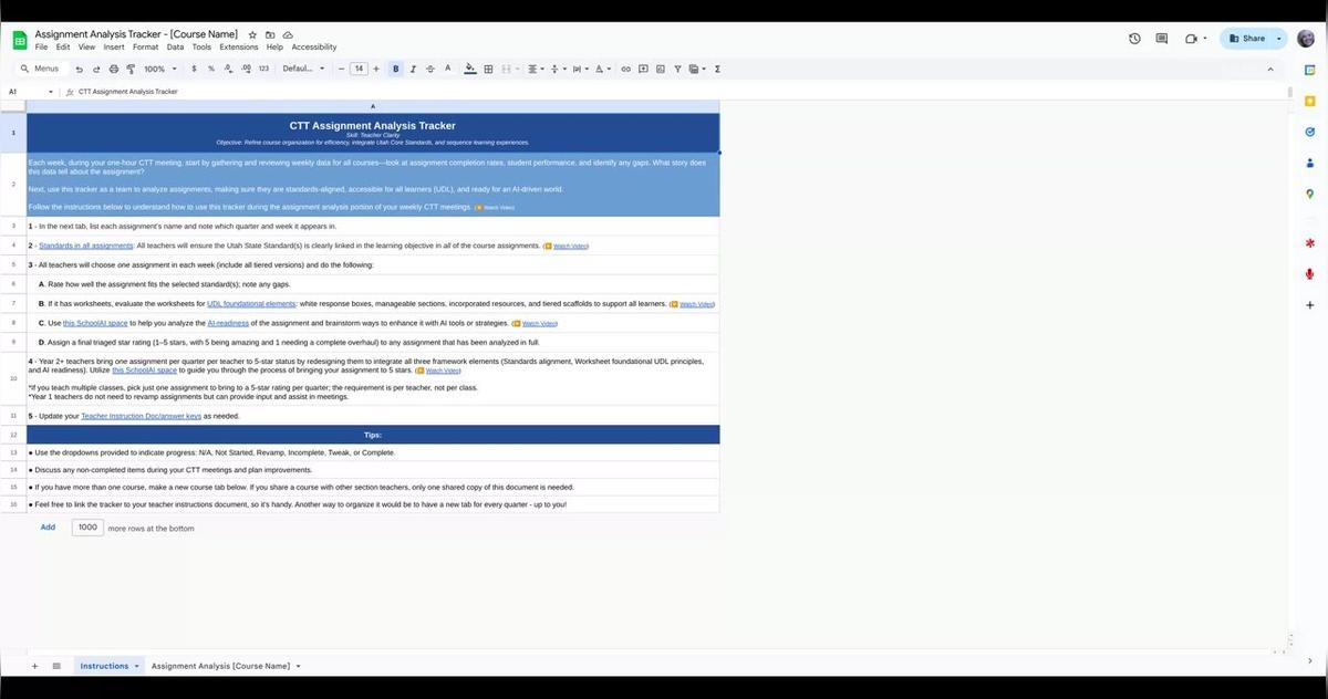 Assignment Analysis Tracker Demo