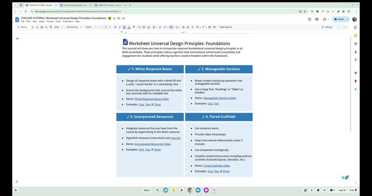 Worksheet Universal Design Principles Demo