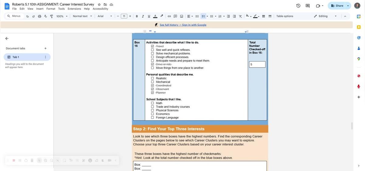 Step 2 - 10th Grade Career Interest Survey