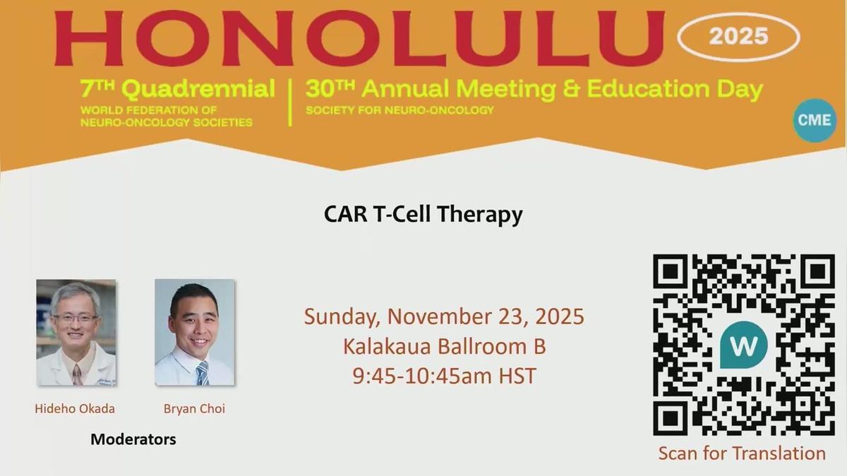 CAR T-Cell Therapy - 9.45-10.45