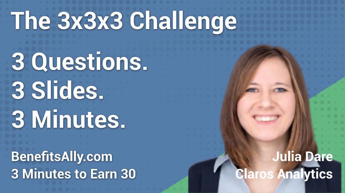 Claros Analytics - 3x3x3 Challenge with Julia Dare