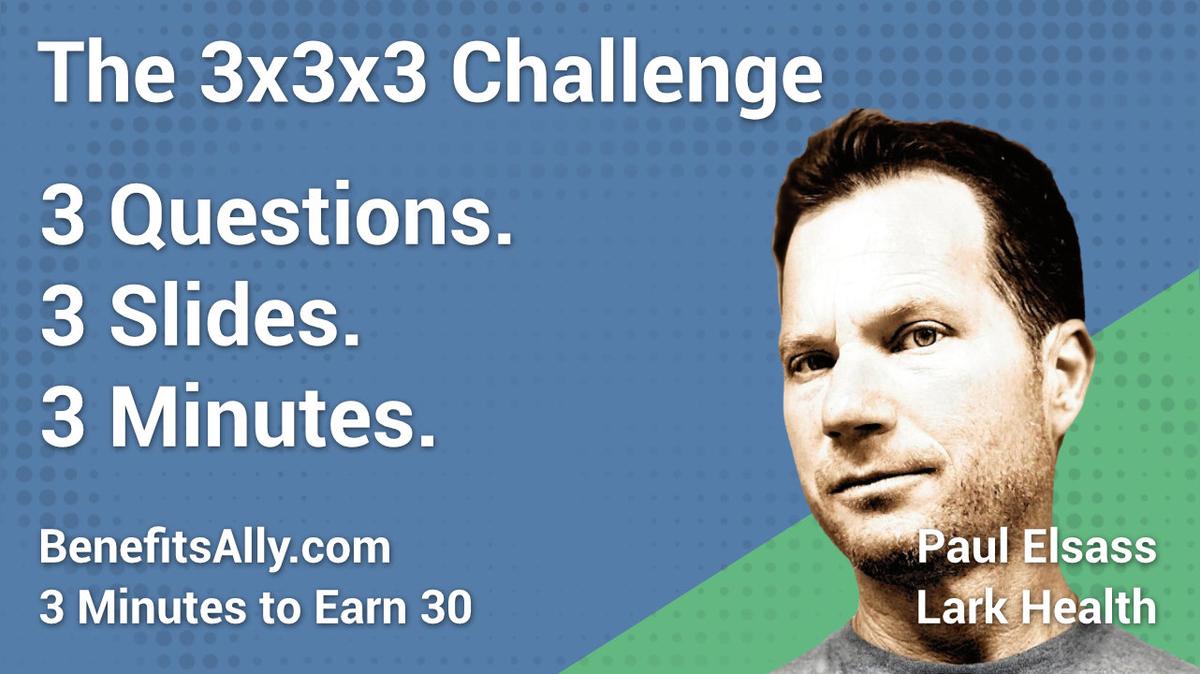 Lark Health - 3x3x3 Challenge with Paul Elsass
