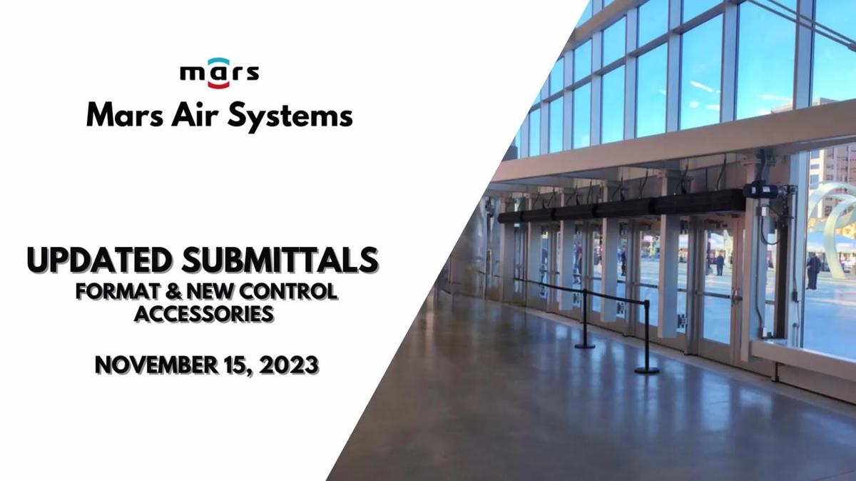 11-15-2023 Updated Submittals Format &amp; New Control Accessories