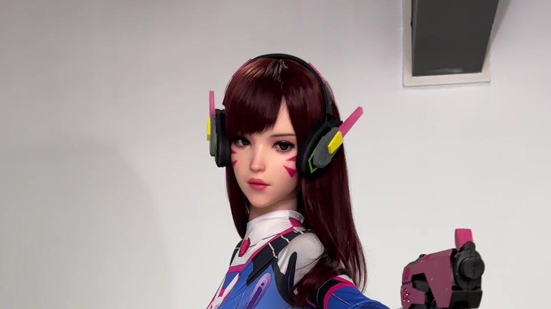 GameLady Silicone 167cm D.VA from Overwatch Cosplay Sex Doll