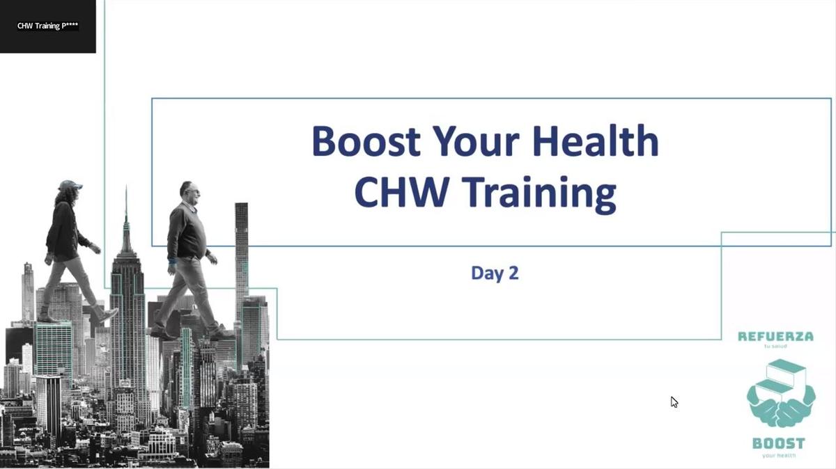 BOOST Your Health CHW Training - Day 2
