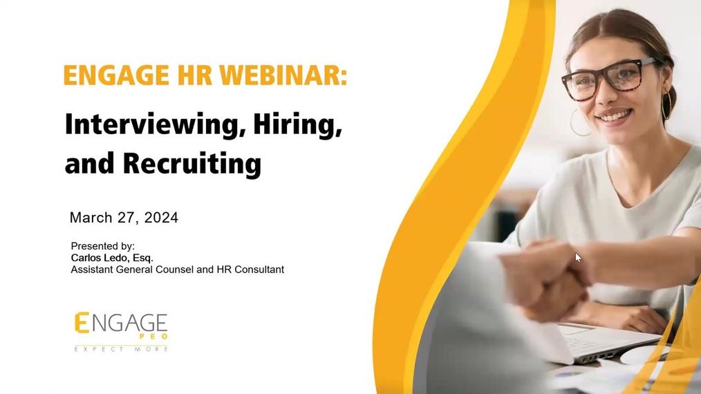 Engage HR Webinar: Recruiting and Retention Best Practices