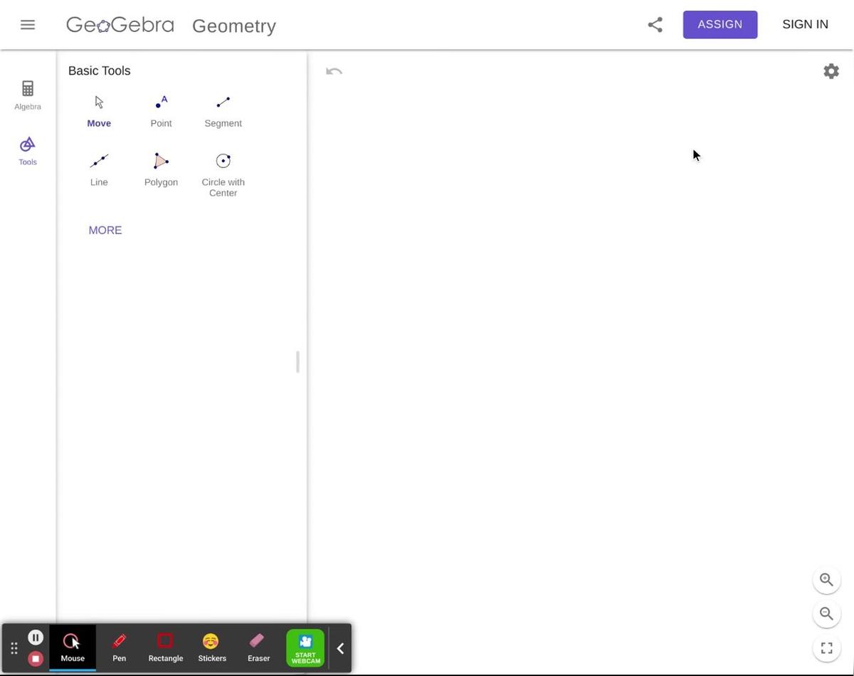 Create a graph in Geogebra