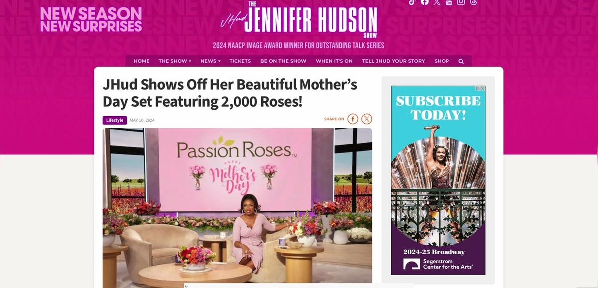PassionRoses - Mother&#39;s Day - Jennifer Hudson Show - Editorial - 5.10.24