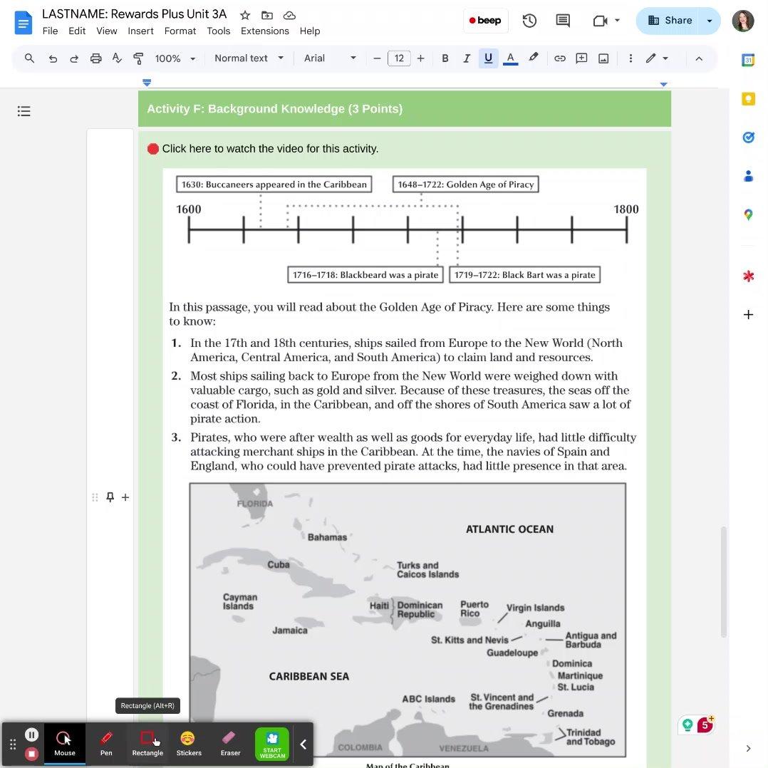 Rewards Plus Unit 3: Activity F