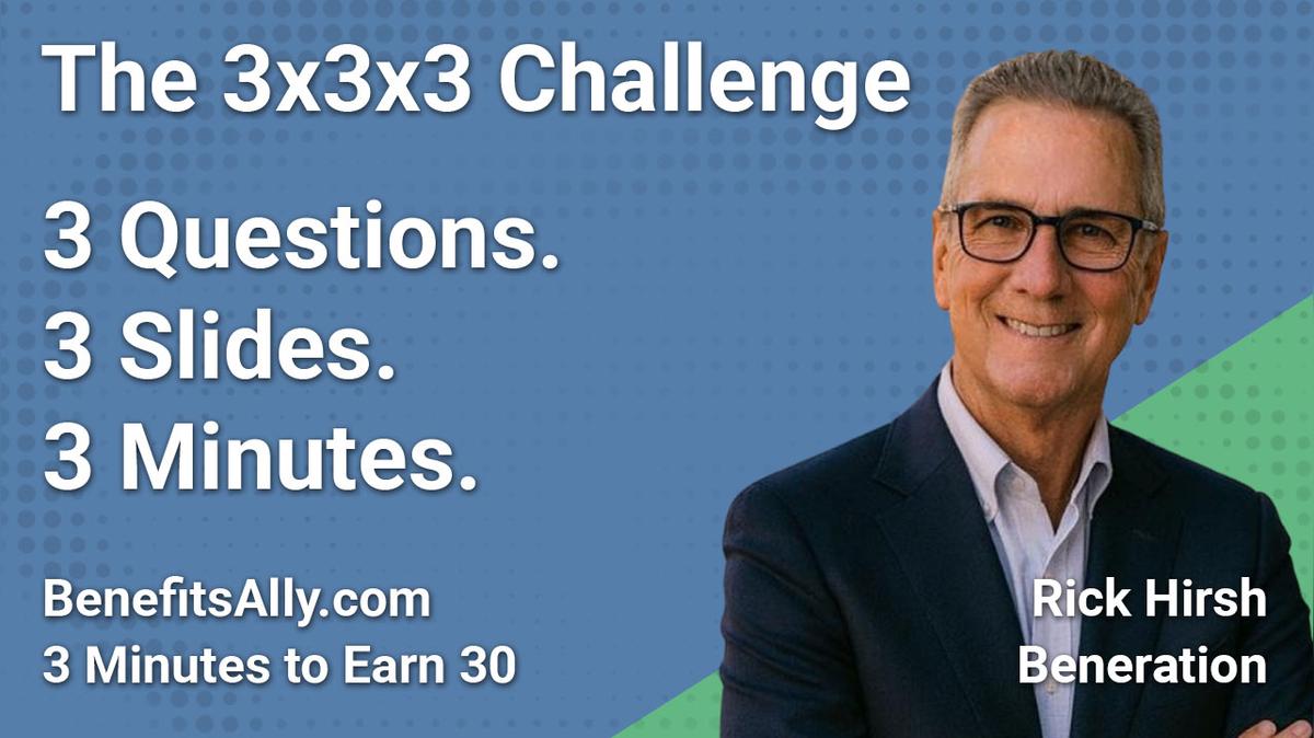 Beneration - 3x3x3 Challenge With Rick Hirsh