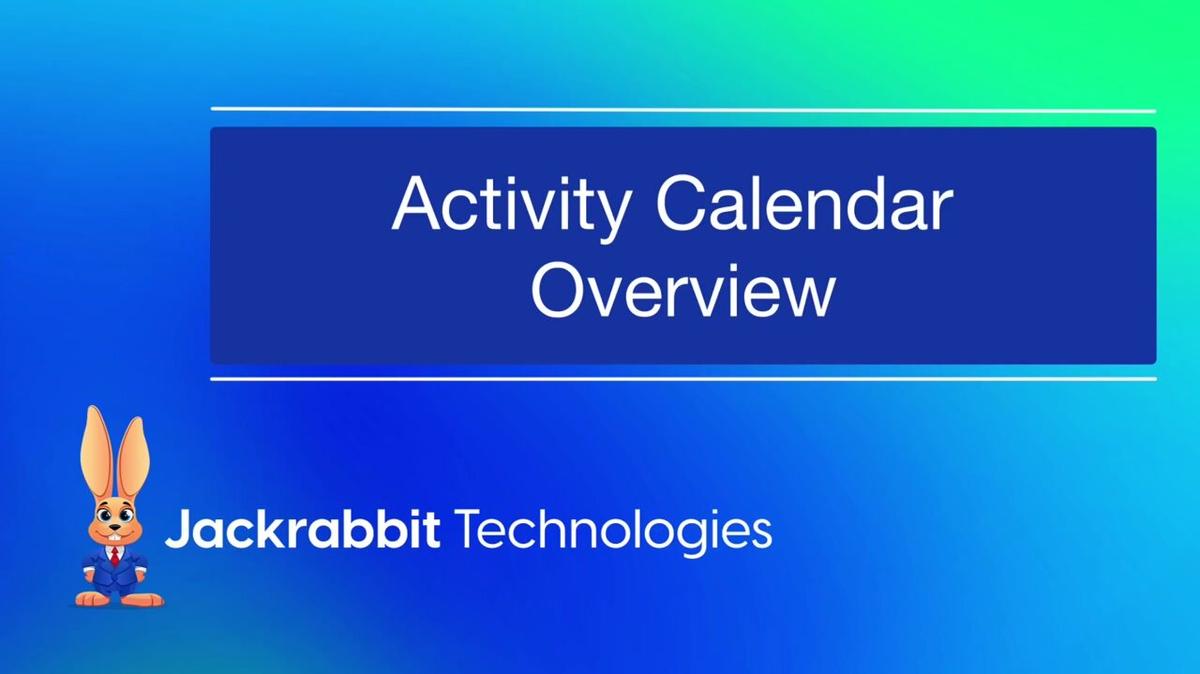 The Activity Calendar - Overview