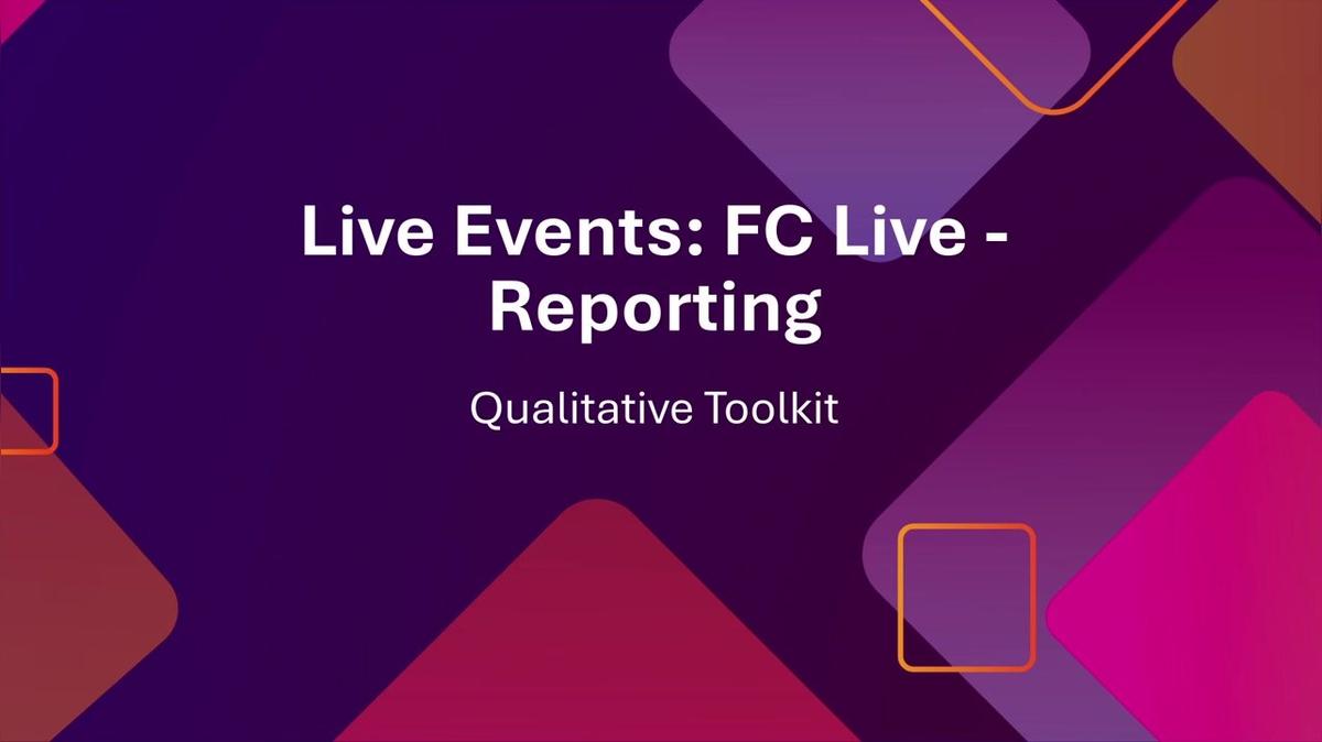 Live Events: FC Live - Reporting