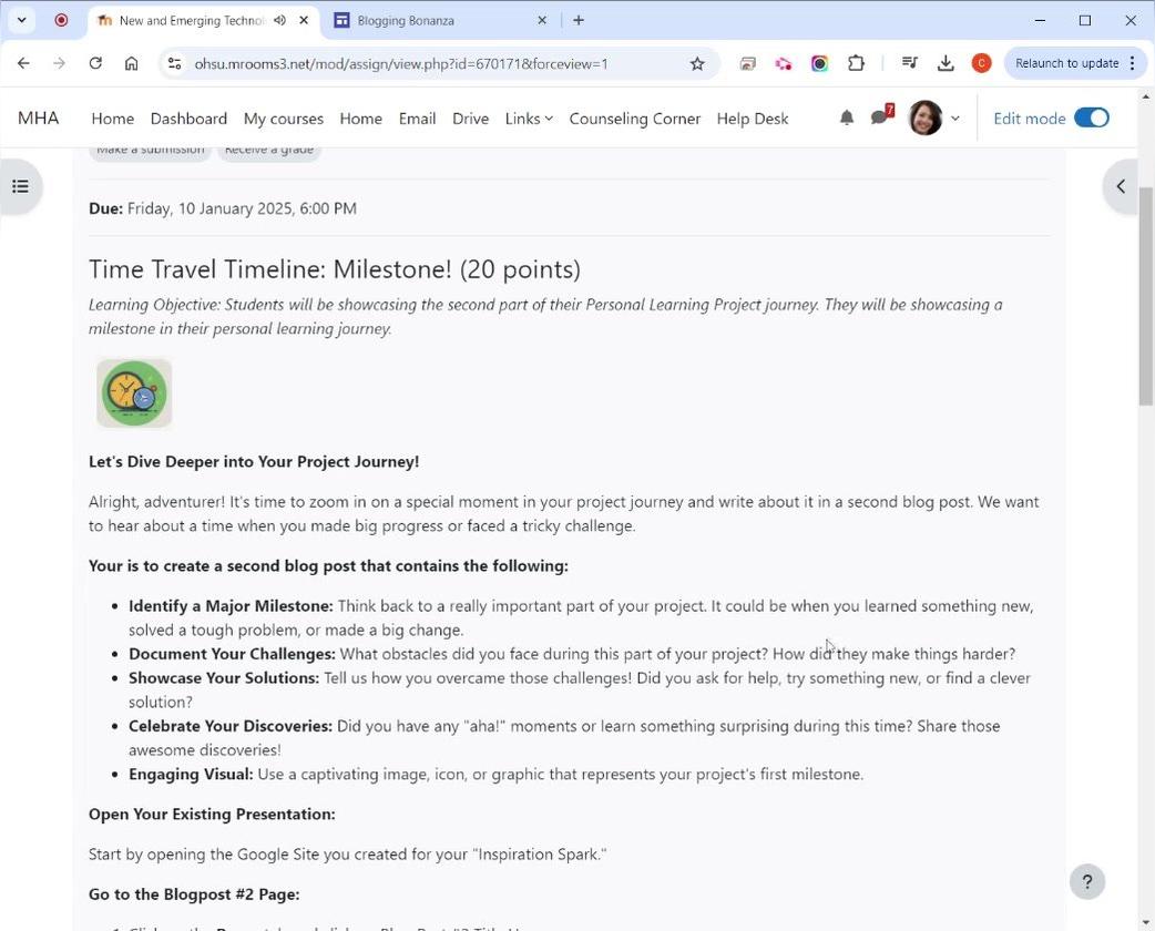 BLog Post #2 Time Travel Timeline_  Milestone!