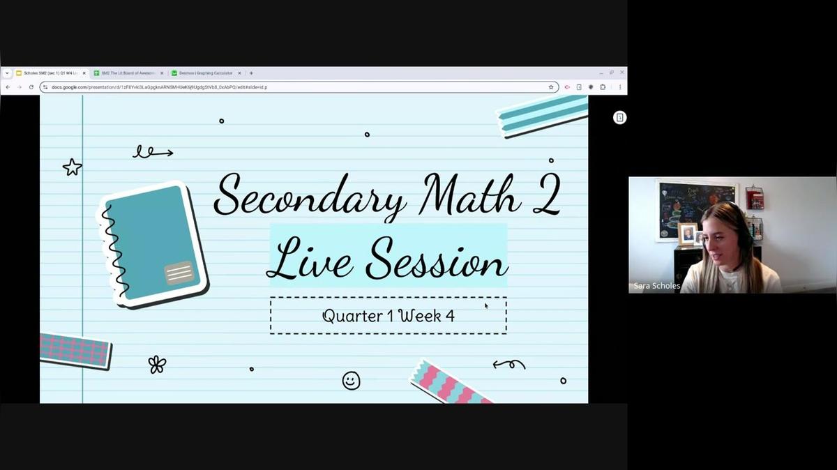 SM2 (sec 1) Q1 W4 Live Session Recording