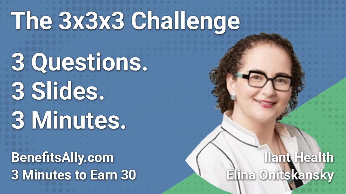 Ilant Health - 3x3x3 Challenge with Elina Onitskansky