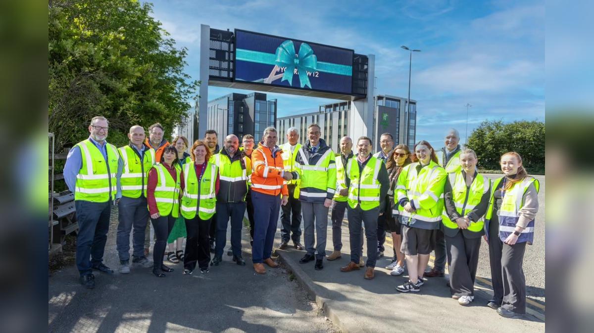 World Way Gantry Ribbon Cutting