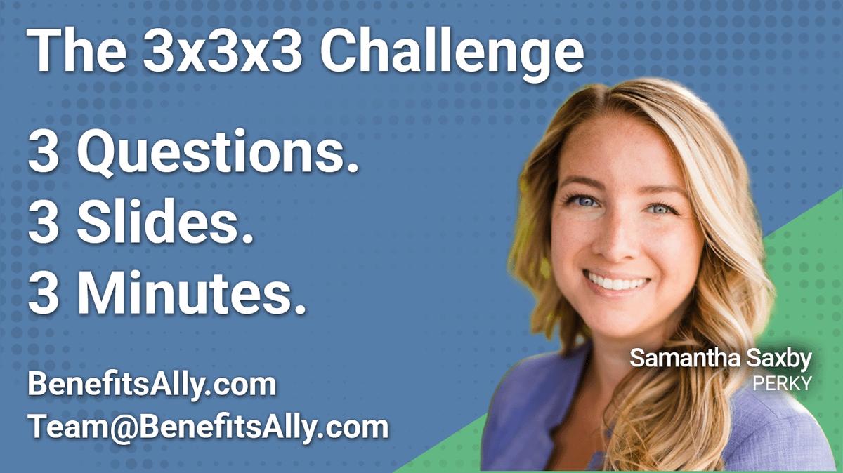 PERKY - 3x3x3 Challenge with Samantha Saxby