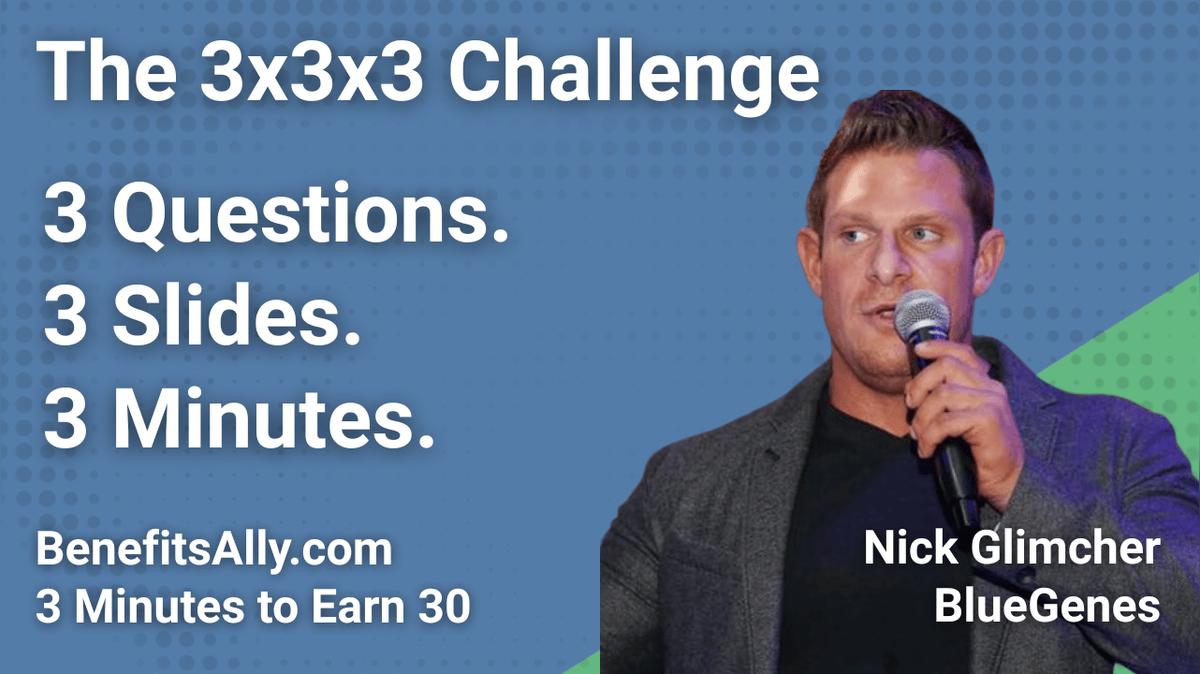 BlueGenes - 3x3x3 Challenge with Nick Glimcher